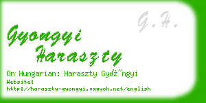 gyongyi haraszty business card